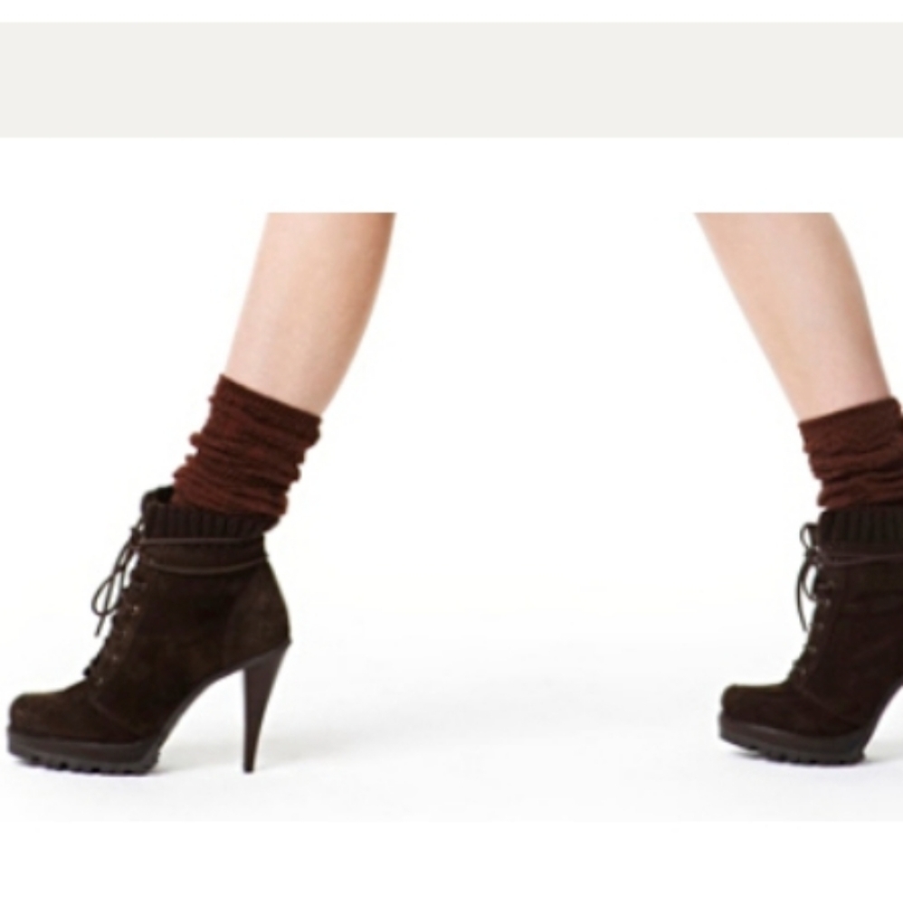 Zara Suede Platform booties